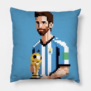 Messi Pixel World Cup Argentina Art Gift Pillow