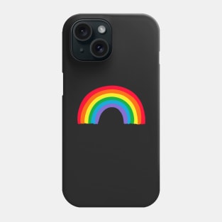 Rainbow on Black Background Phone Case