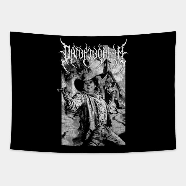 Dwight Yoakam Gunslinger Black Metal Tapestry by UyabHebak