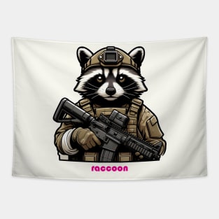 Tactical Raccoon Tapestry