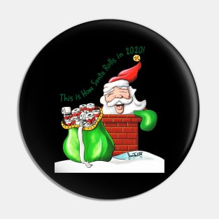 Santa Claus with Essential Toilet Paper Gift V1 Pin