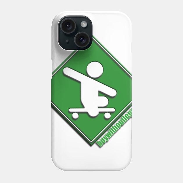 Skateboard Crossing Phone Case by Boy without Legs