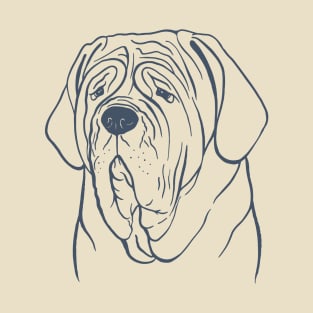 Neapolitan Mastiff (Beige and Blue-Gray) T-Shirt