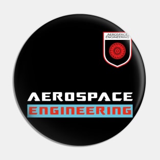 Aerospace engineering text and logo aircraft engineer design Pin