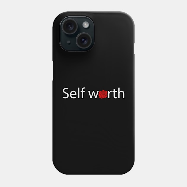 Self worth artistic text design Phone Case by D1FF3R3NT