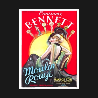 Moulin Rouge Vintage Poster Costance Bennett T-Shirt