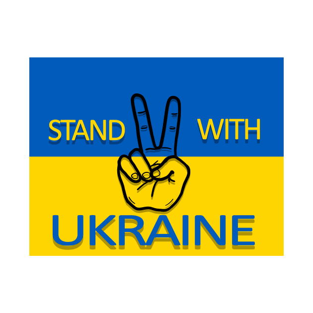 Stand with Ukraine national country flag by Nalidsa