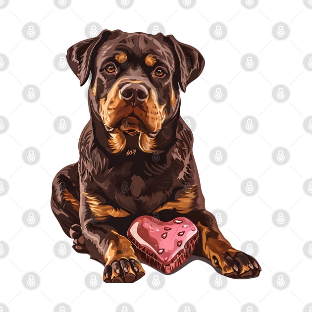 Valentine Rottweiler Shaped Chocolate by Chromatic Fusion Studio