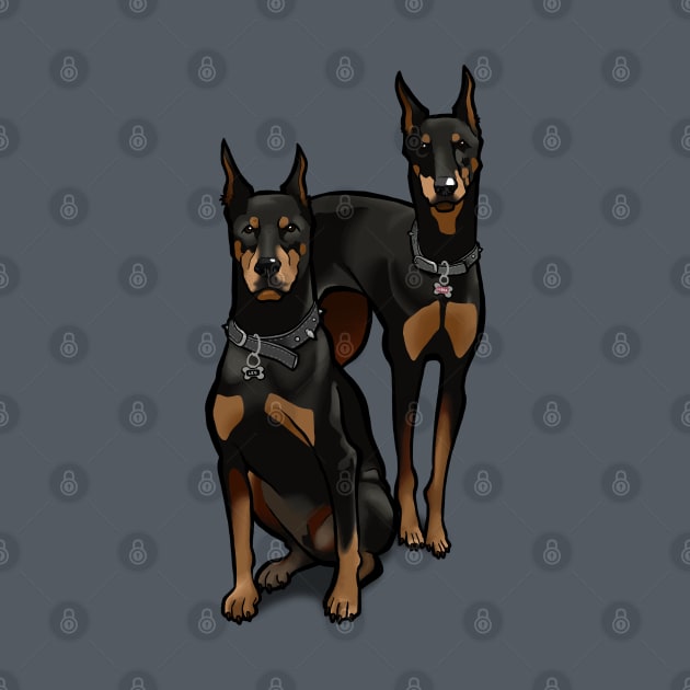 Dobermans by binarygod