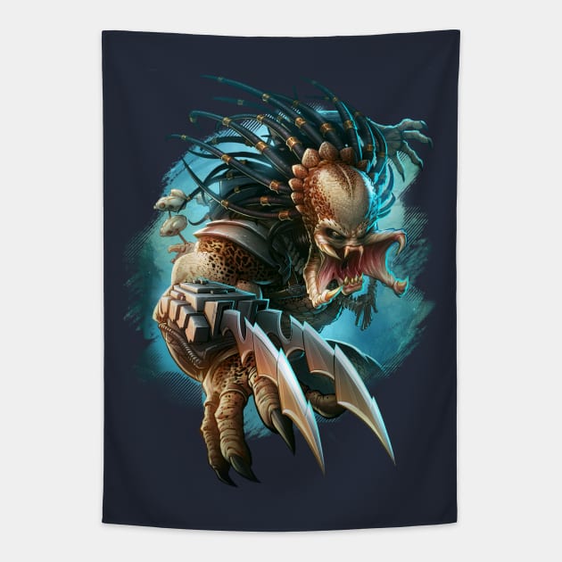 Predator Tapestry by PatrickBrownArt