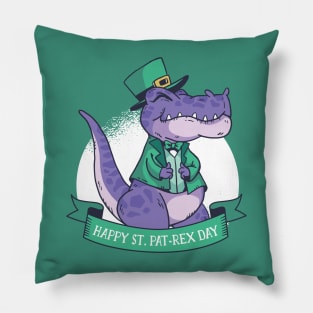 Happy St. PaT-Rex Day Pillow