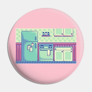 Cozy Pixel Kitchen Pin