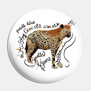 Spotted Hyaena Pin