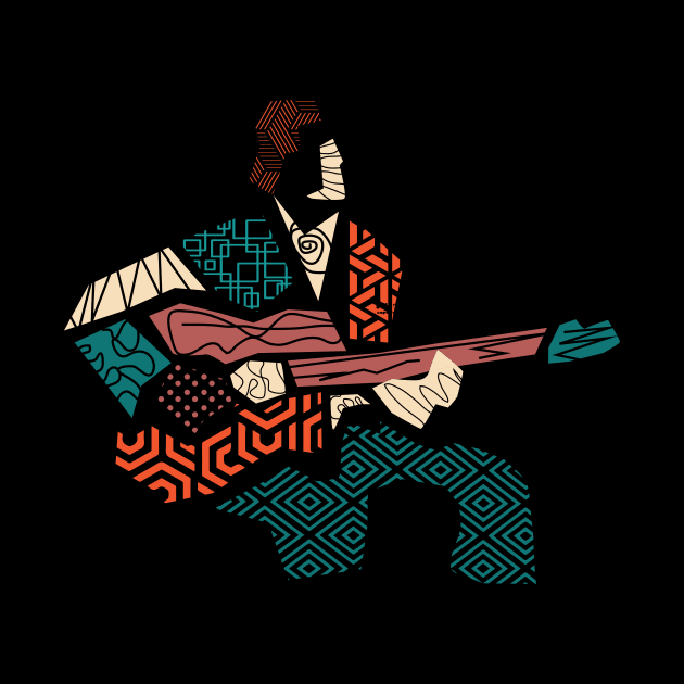 Abstract Guitarist Modern Style by jazzworldquest