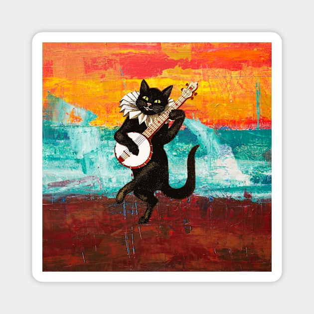 Cat painting #3 Magnet by HuntersDesignsShop