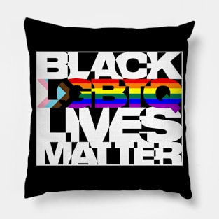 Black LGBTQ Lives Matter - Progress Pride Flag Pillow