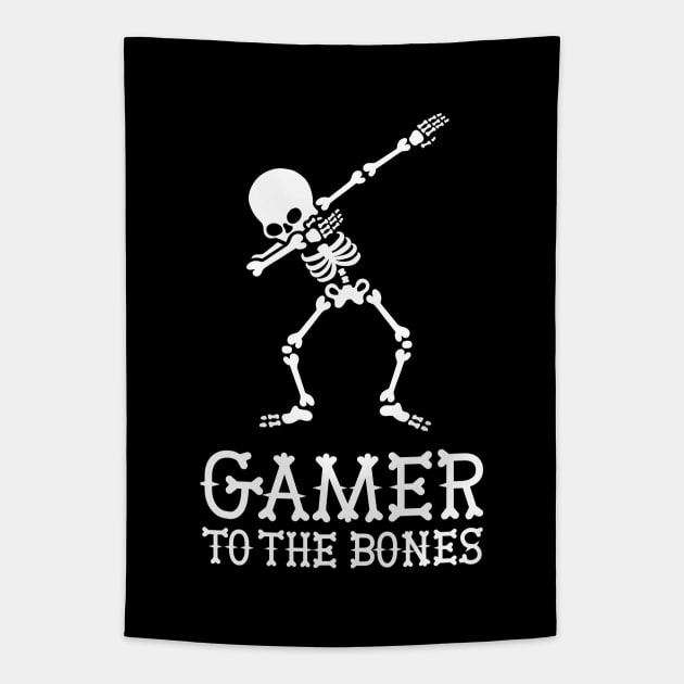 Gamer to the bones - DAB DABBING skeleton gaming Tapestry by LaundryFactory