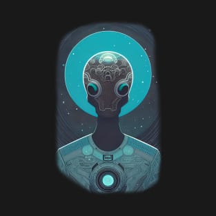 grey alien astronaut space pilot flight fantasy ufo T-Shirt