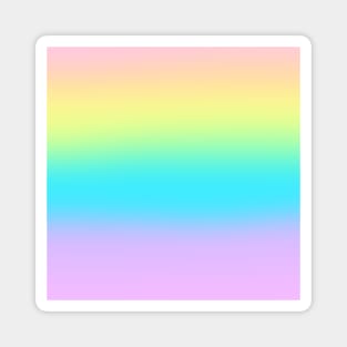 Striped Pastel Rainbow Gradient Magnet