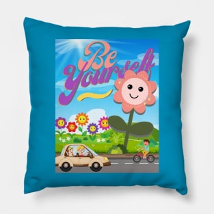 Be Yourself Giant Flower Pillow