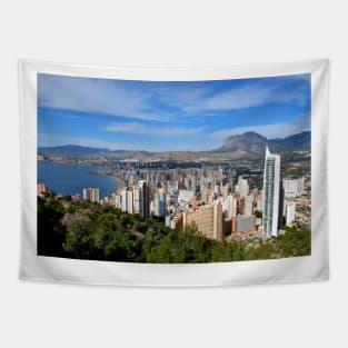 Benidorm Skyline Cityscape Costa Blanca Spain Tapestry