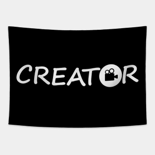 Creator creating one word design Tapestry