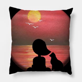 My Cat & Me - Sunset Pillow