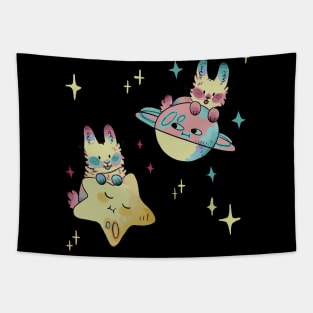 funny cute bunnies Tapestry