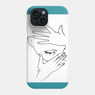 Art Woman  Abstract Minimalist Phone Case female face Abstract line art Case Phone Case