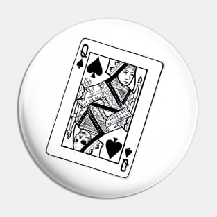 Queen of Spades Pin