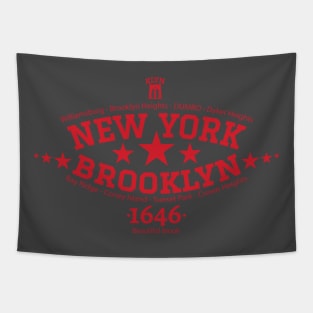 New York Brooklyn - Brooklyn Schriftzug - Brooklyn college style Logo Tapestry