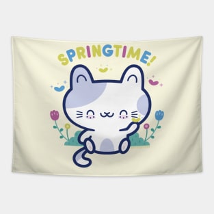 Springtime Kitty Tapestry