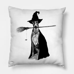 Greyhound Witch Pillow