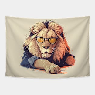 cool lion Tapestry