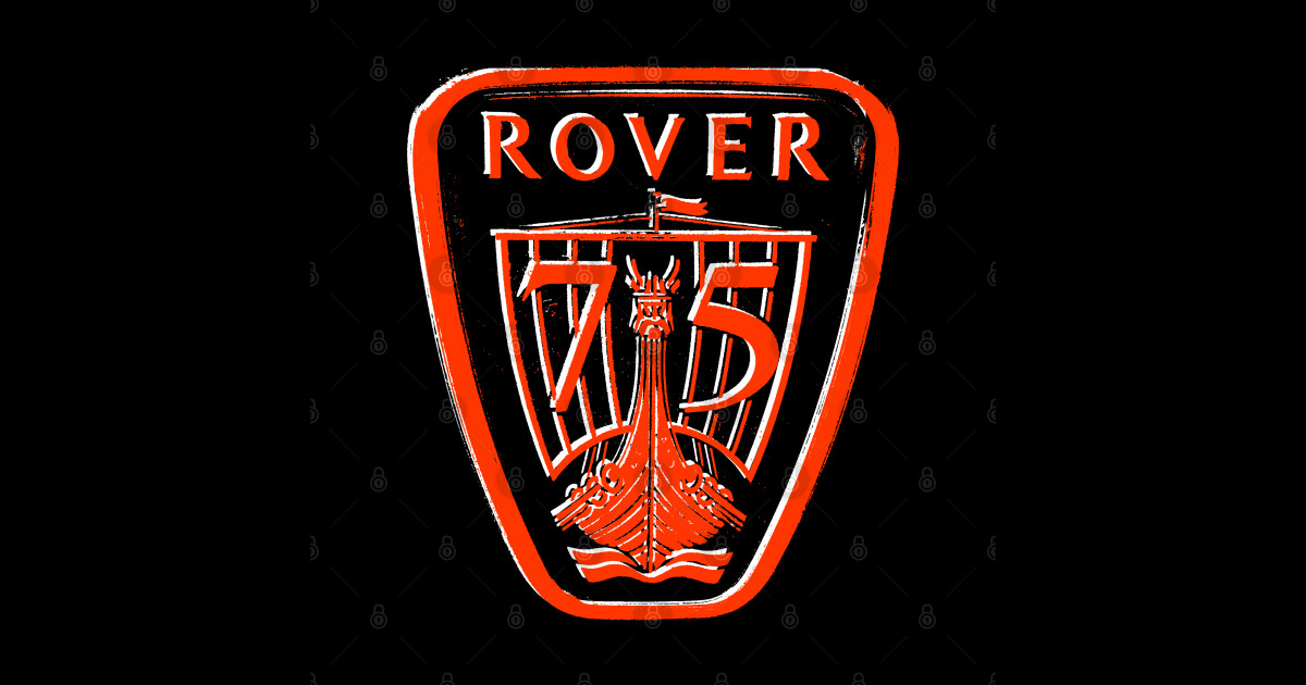 Rover 75 classic car logo red/white - Rover 75 - Sticker | TeePublic