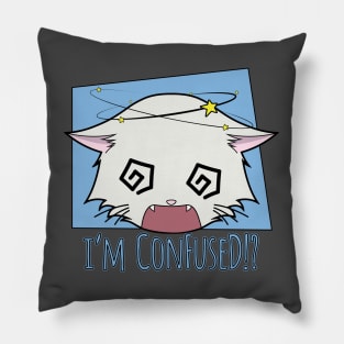 The Confused Cat - i'm ConFuseD!? Pillow