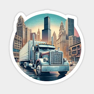 18 Wheeler Semi Truck Driver Magnet