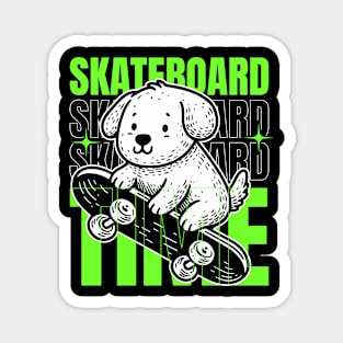 Dog Skateboard Magnet