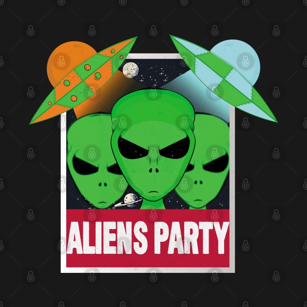 Aliens Party by JHFANART