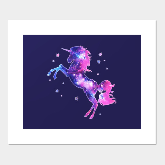 Cosmic Unicorn Fantasy Stars Galaxy Horse Space