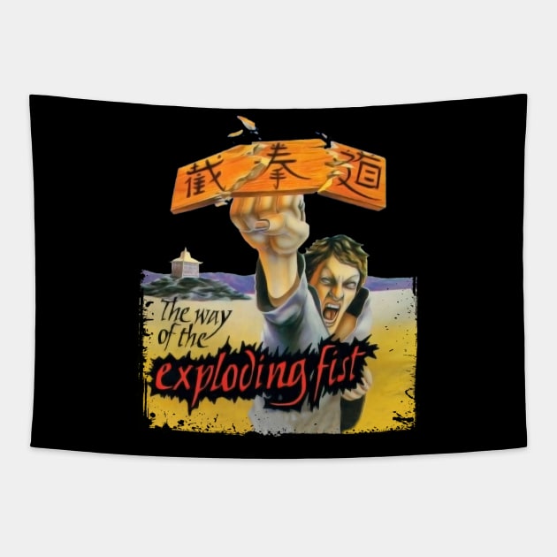 Mod.1 The Way of the Exploding Fist Arcade Video Game Tapestry by parashop