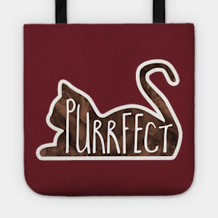 Purrfect cat pun - funny phrase for cat lovers Tote