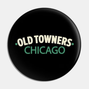 Old Towners Chicago Minimal Logo Design - Chicago Neighborhood Series Pin