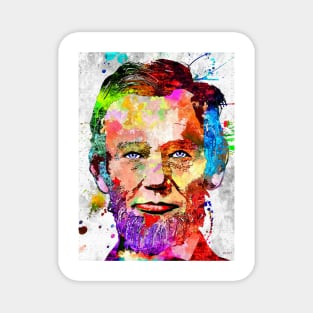 Abraham Lincoln Grunge Portrait Magnet