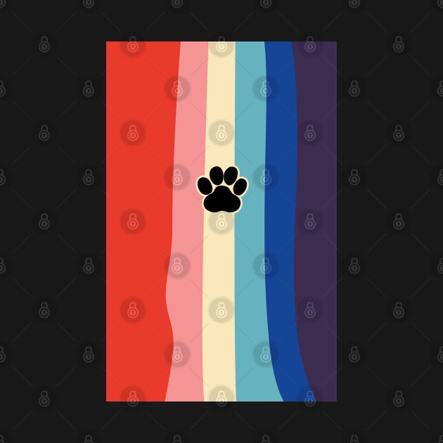 Dog paw on rainbow stripes by Hoahip