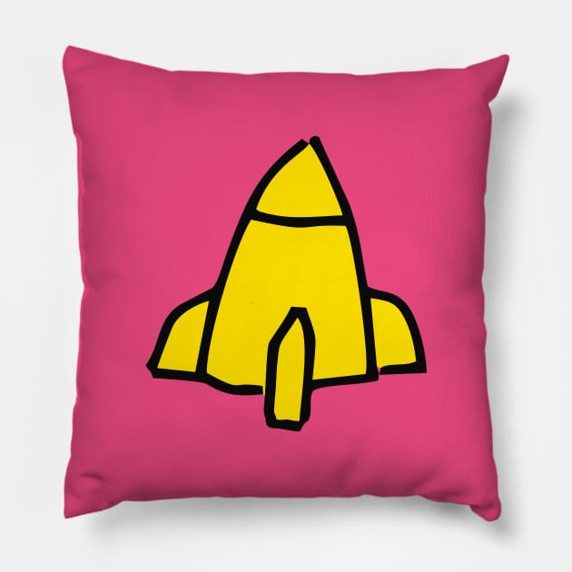 REGGIE ROCKET SHIRT Pillow by ciyoriy