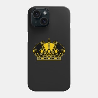 Imperial crown (black and gold) Phone Case