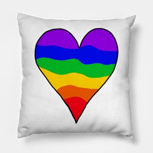 Rainbow heart Pillow