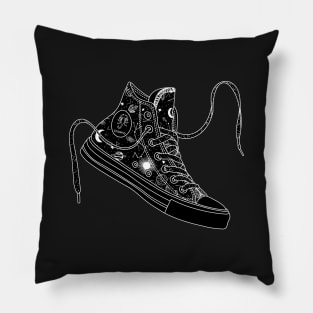 Scorpio high tops - Black & White Pillow