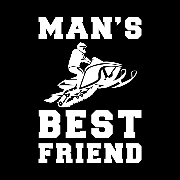 snowmobile Man's best friend tee tshirt by MKGift